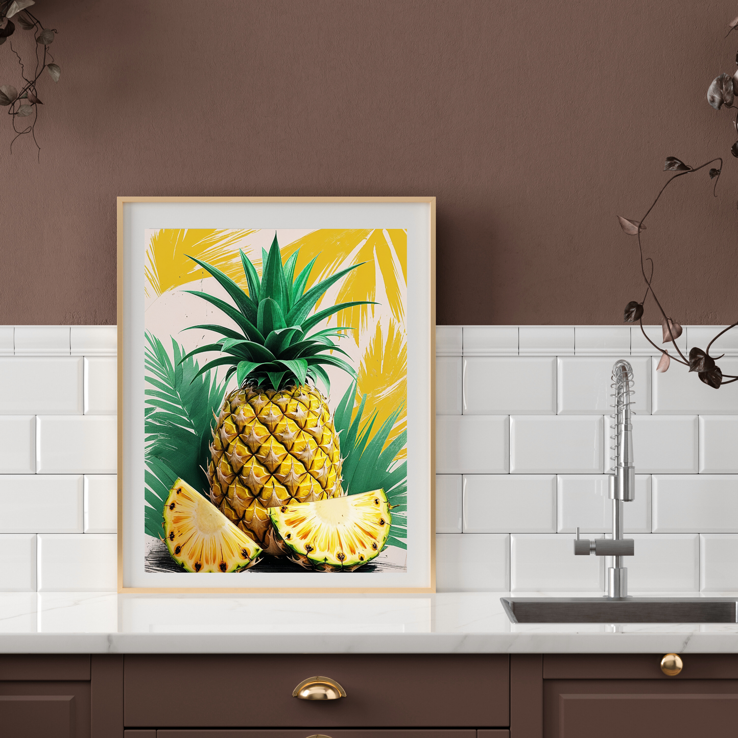🖼️ Poster – Vintage Pineapple Poster – Tropical Fruit Wall Art with Retro Style