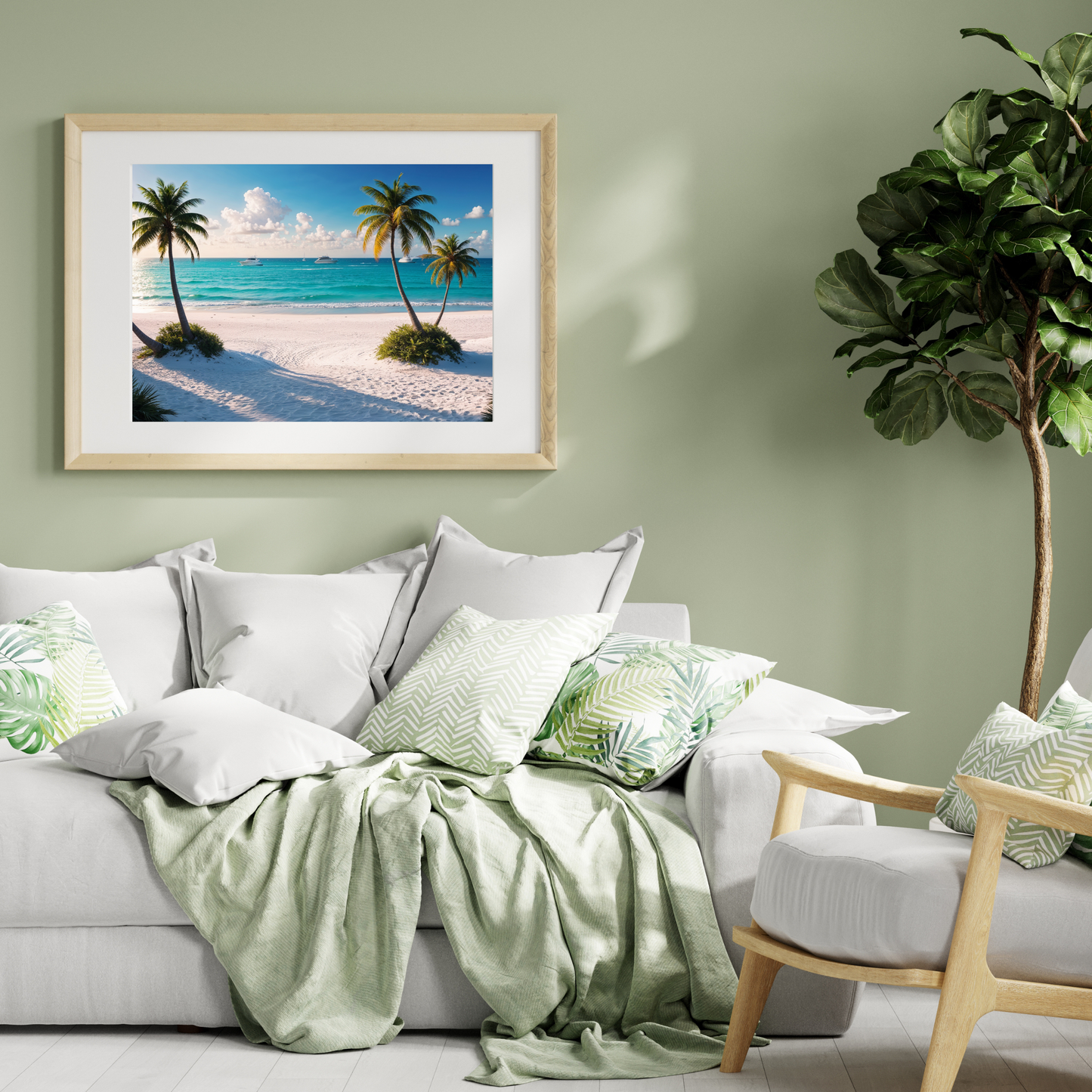Stampa artistica di Miami Beach – Decorazione costiera colorata e rilassante