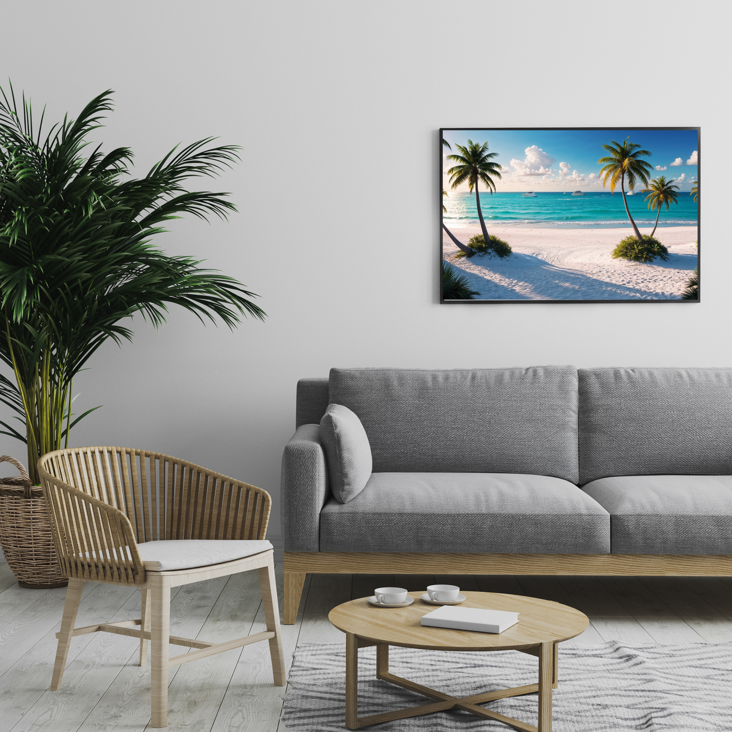 Stampa artistica di Miami Beach – Decorazione costiera colorata e rilassante