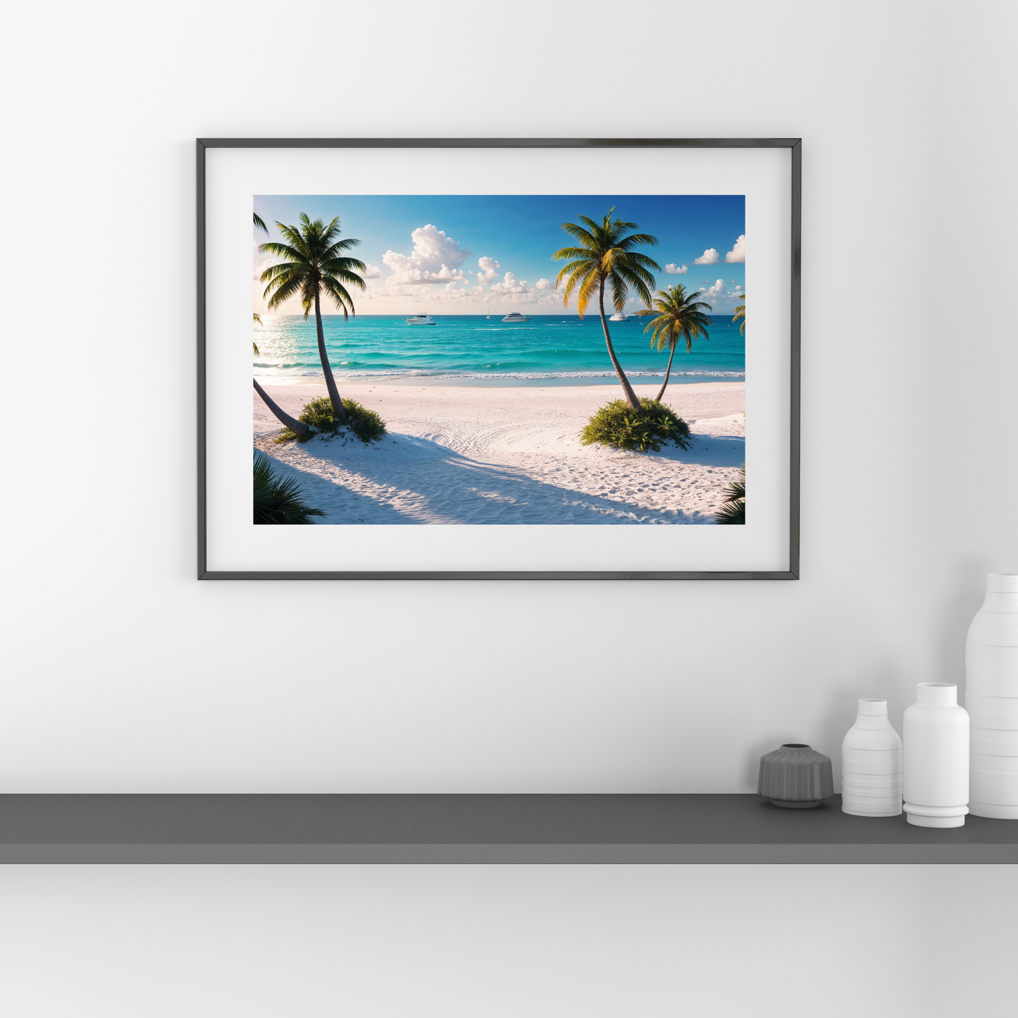Stampa artistica di Miami Beach – Decorazione costiera colorata e rilassante