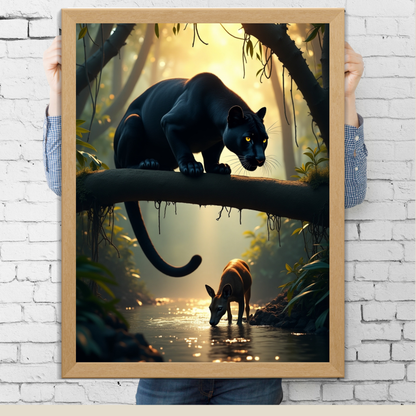 Black Panther Jungle Adventure Poster – Unveil the Mysteries of the Wild 🌿🐾