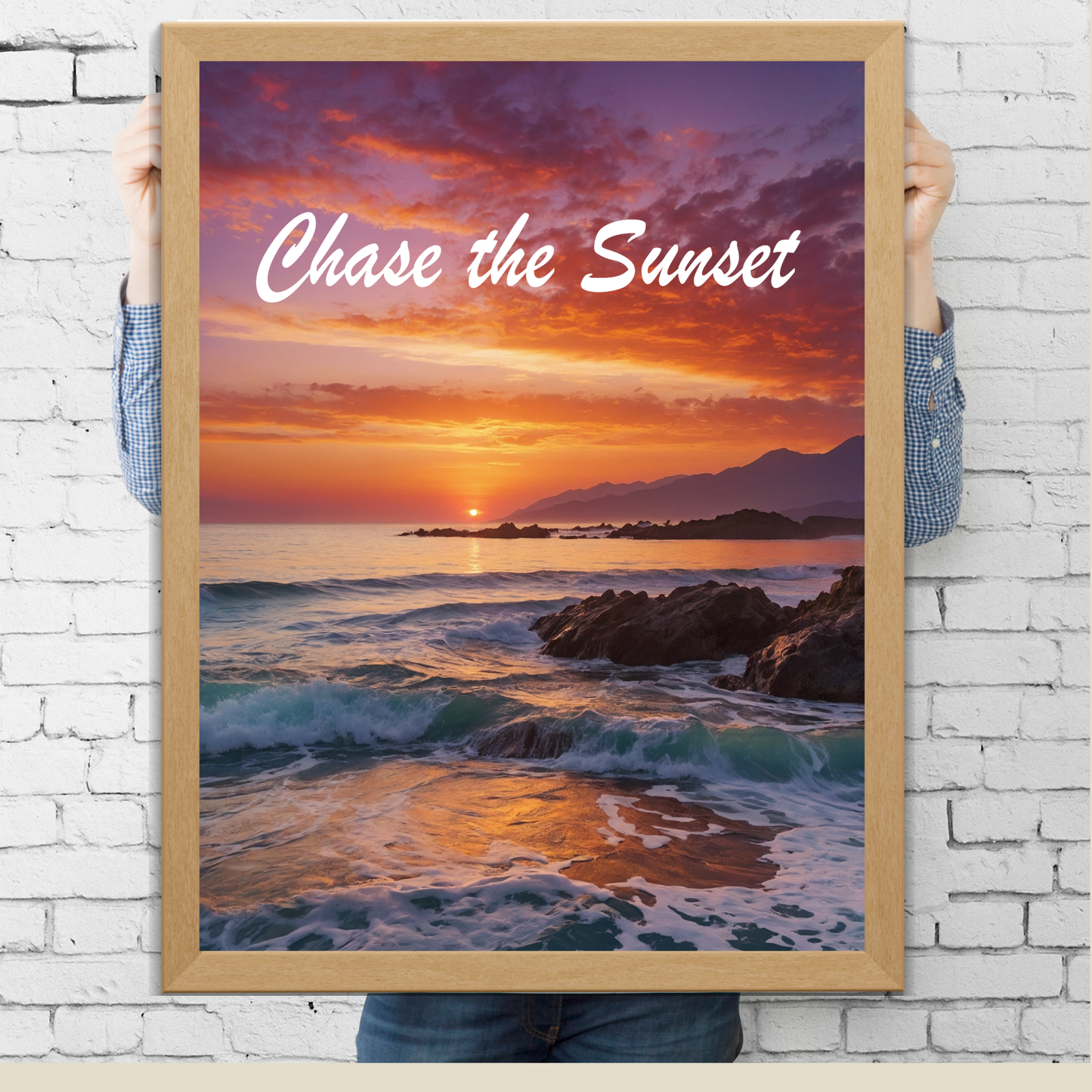 Chase the Sunset Poster – A Reminder to Slow Down &amp; Enjoy the View 🌅