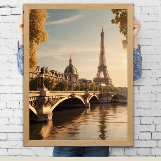 Paris Seine Poster – Timeless Elegance Along the River