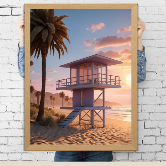 Lifeguard Tower – The Icon of Los Angeles Beaches! 🏖️🌅