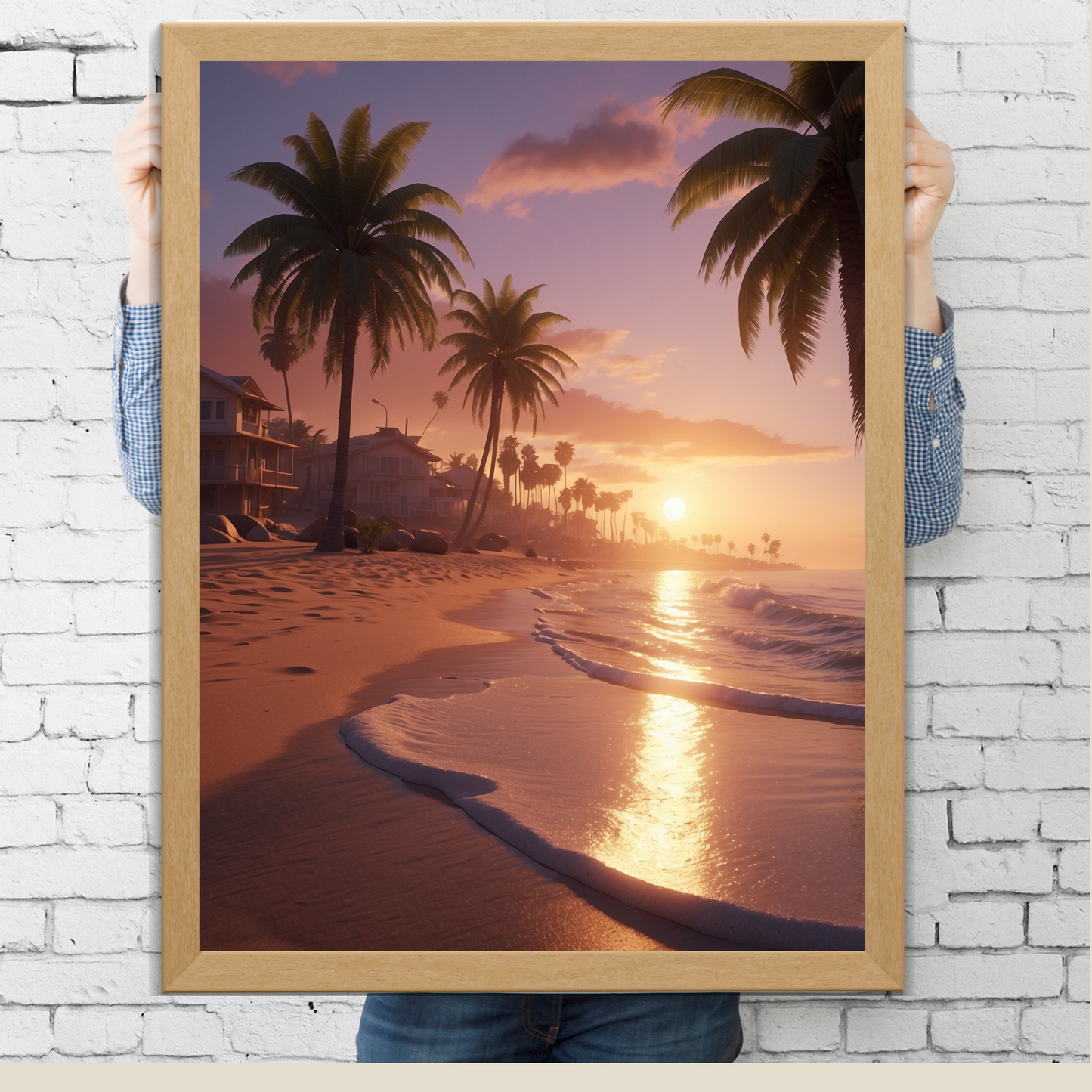 Los Angeles Sunset Poster – Capture the Magic of the Golden Coast 🌅🌴