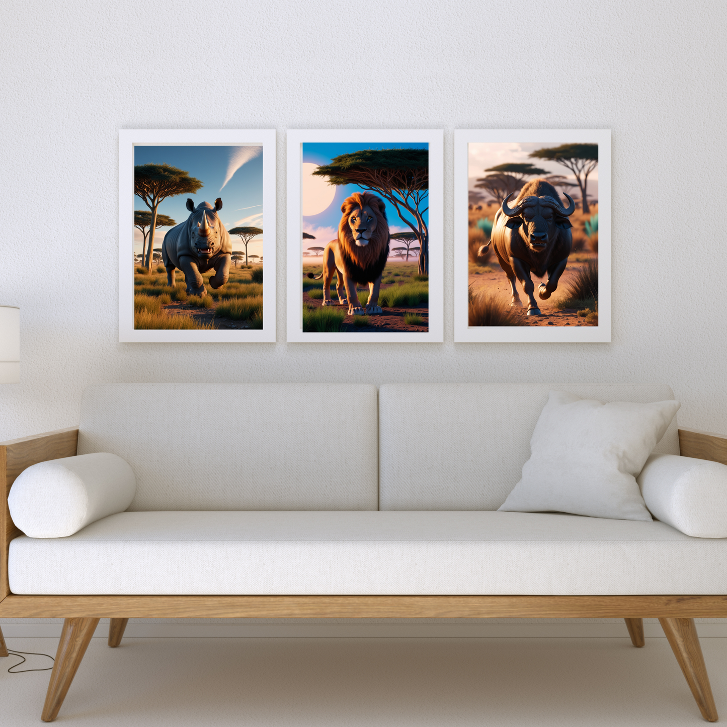 Majestic Lion Big 5 Poster – Powerful Safari Wildlife Art