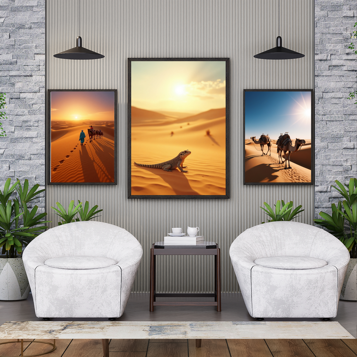 Sahara Camels Caravan Poster – A Journey Through the Sands 🐪🏜️