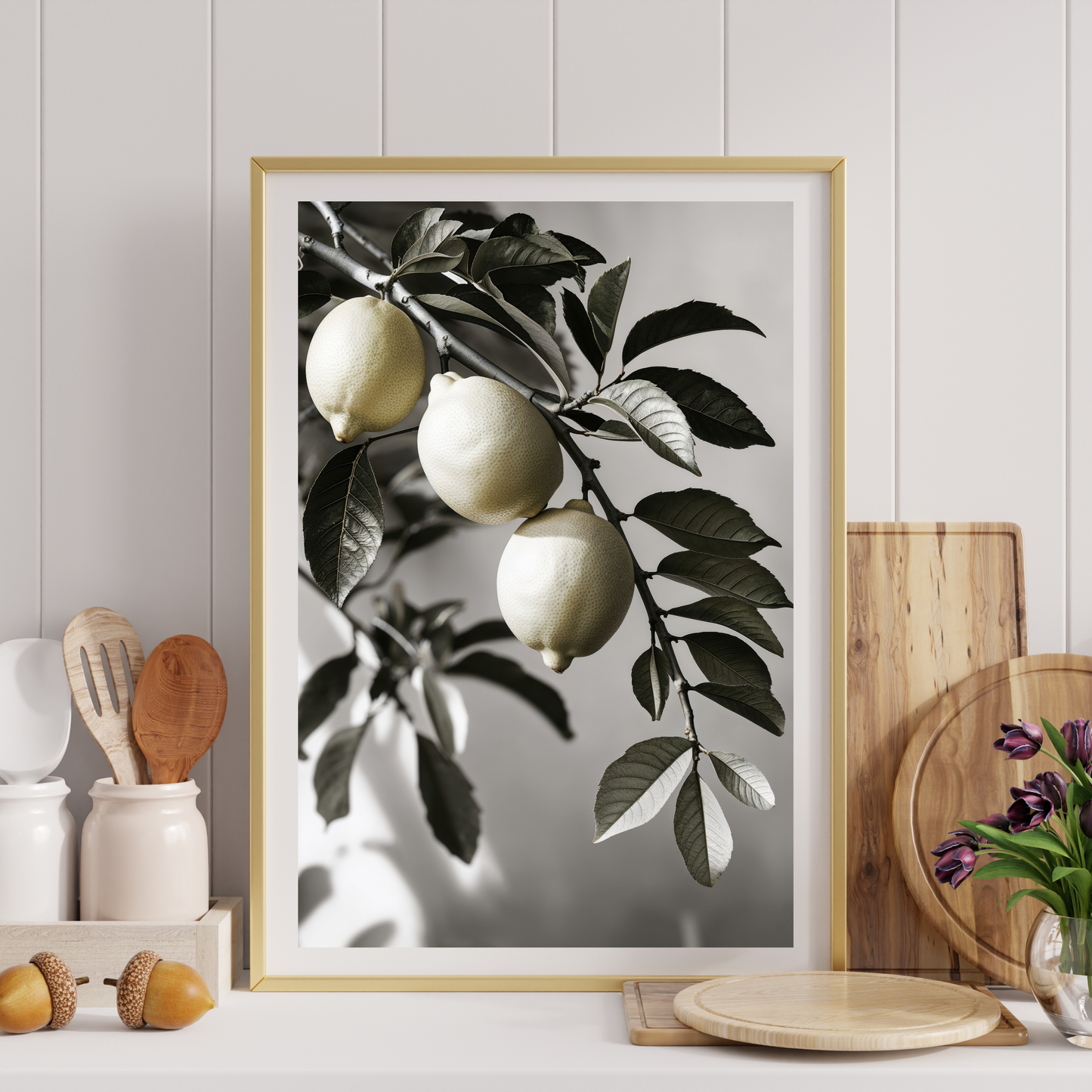 Poster della cucina a tema oliva – Decorazione elegante e invitante