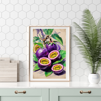 🖼️ Poster – Vintage Passion Fruit Poster – Tropical Fruit Wall Art with Retro Charm (kopie)