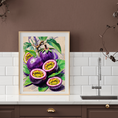 🖼️ Poster – Vintage Passion Fruit Poster – Tropical Fruit Wall Art with Retro Charm (kopie)