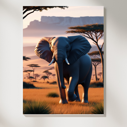 Elephant Savannah Fury Poster – Witness the Majesty of the Wild 🌿🐘