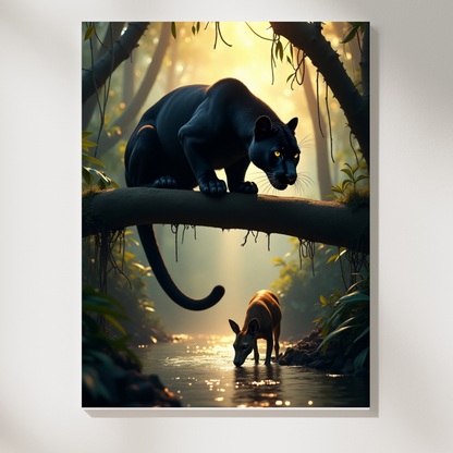 Black Panther Jungle Adventure Poster – Unveil the Mysteries of the Wild 🌿🐾