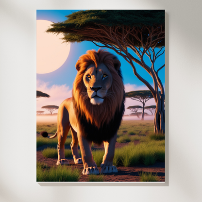 Majestic Lion Big 5 Poster – Powerful Safari Wildlife Art