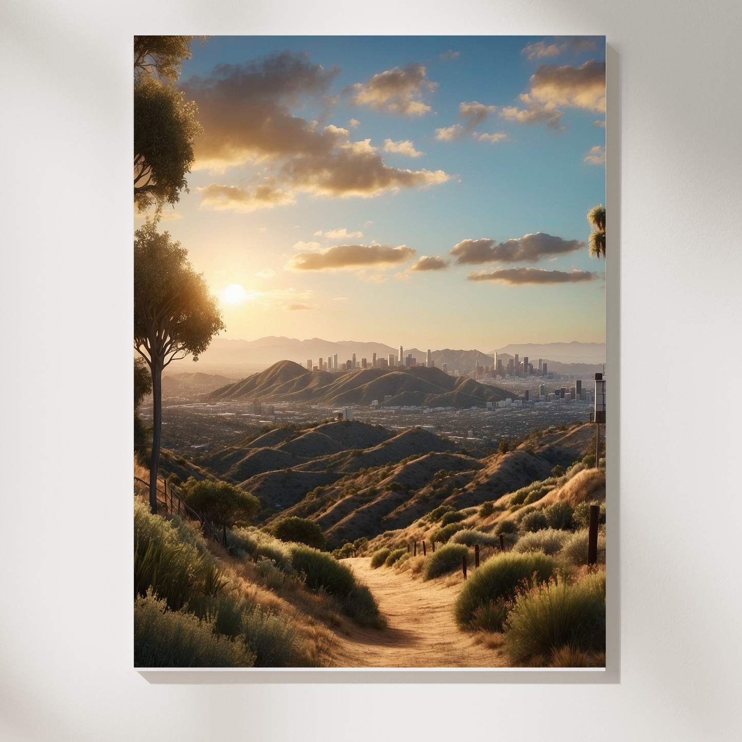 Los Angeles Hills Poster – Where Dreams Meet the View (And Maybe a Traffic Jam) 🏞️