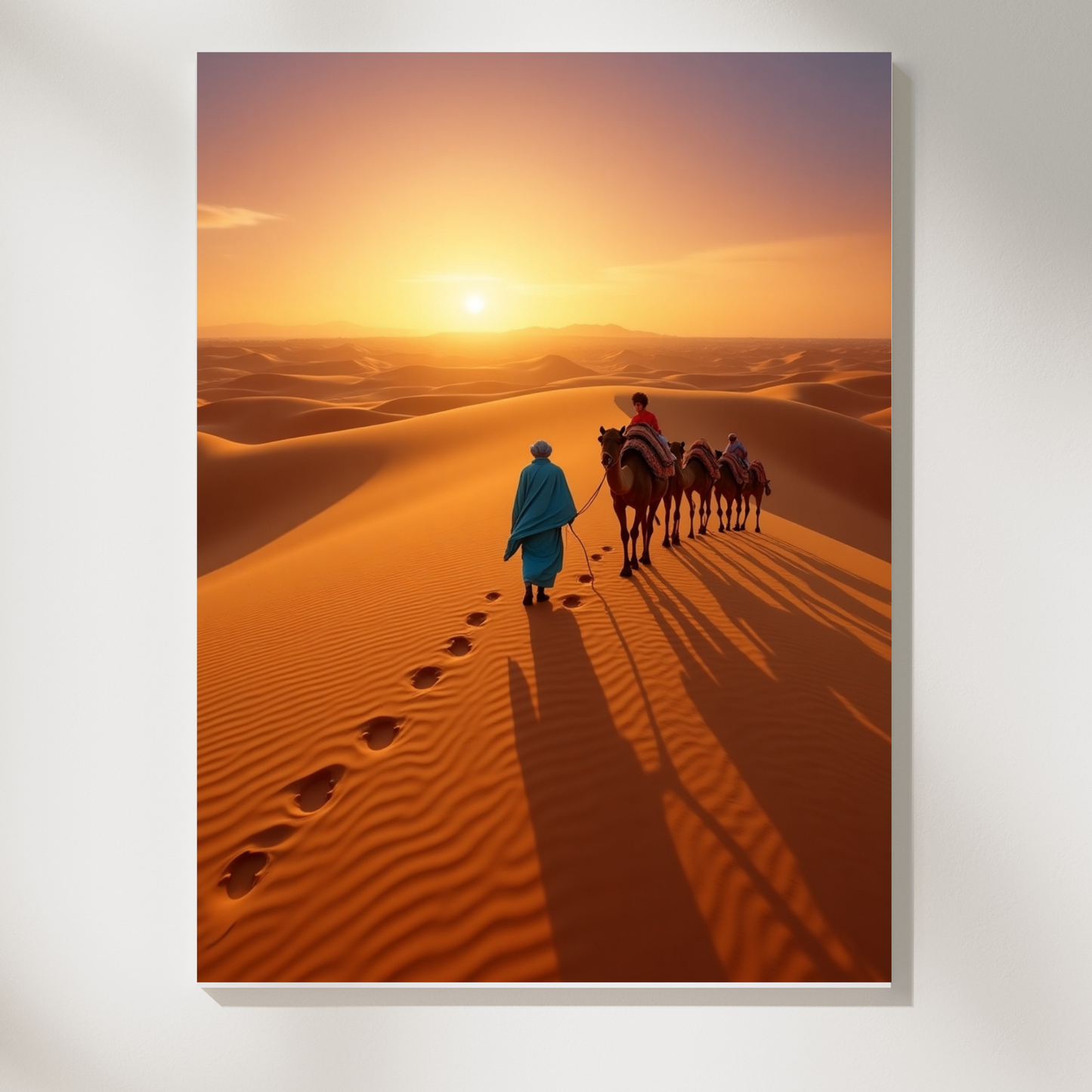 Sahara Camels Caravan Poster – A Journey Through the Sands 🐪🏜️