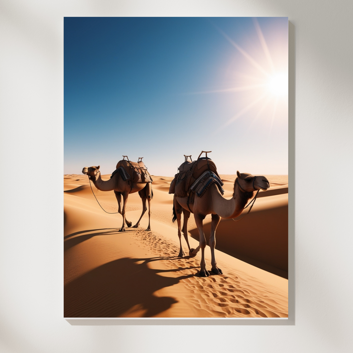 Moroccan Desert Camels Poster – A Journey Through the Sands 🐪🏜️