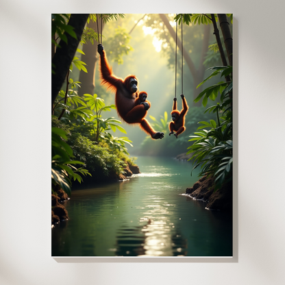 Orangutan Jungle Adventure Poster – Embrace the Wild Spirit of Nature 🌿🦧