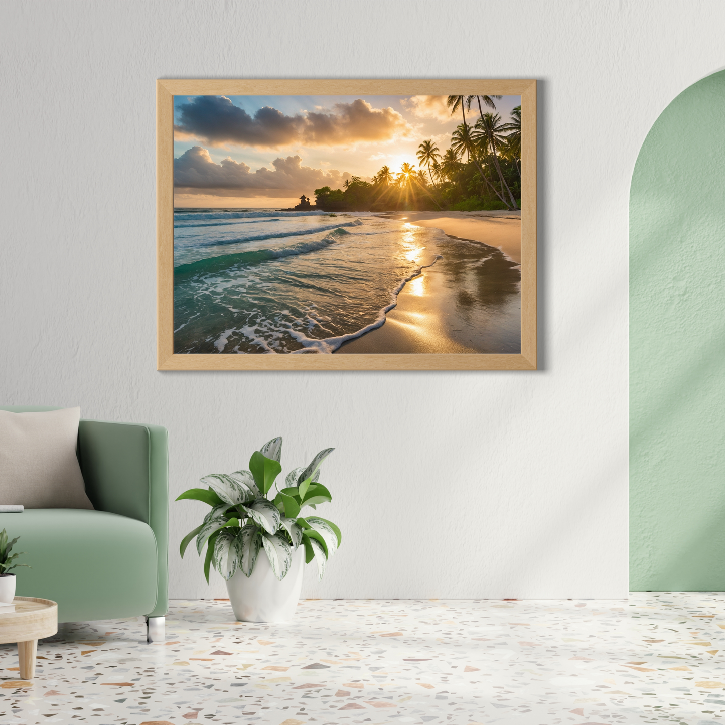 Bali Beach Sunset Poster – Where Paradise Meets the Horizon 🌅🏖️