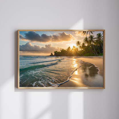 Bali Beach Sunset Poster – Where Paradise Meets the Horizon 🌅🏖️