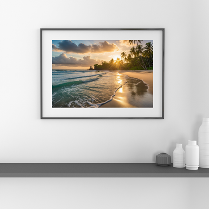 Bali Beach Sunset Poster – Where Paradise Meets the Horizon 🌅🏖️