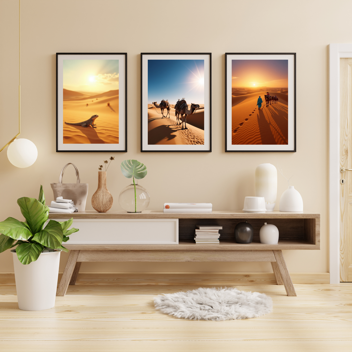 Sahara Camels Caravan Poster – A Journey Through the Sands 🐪🏜️