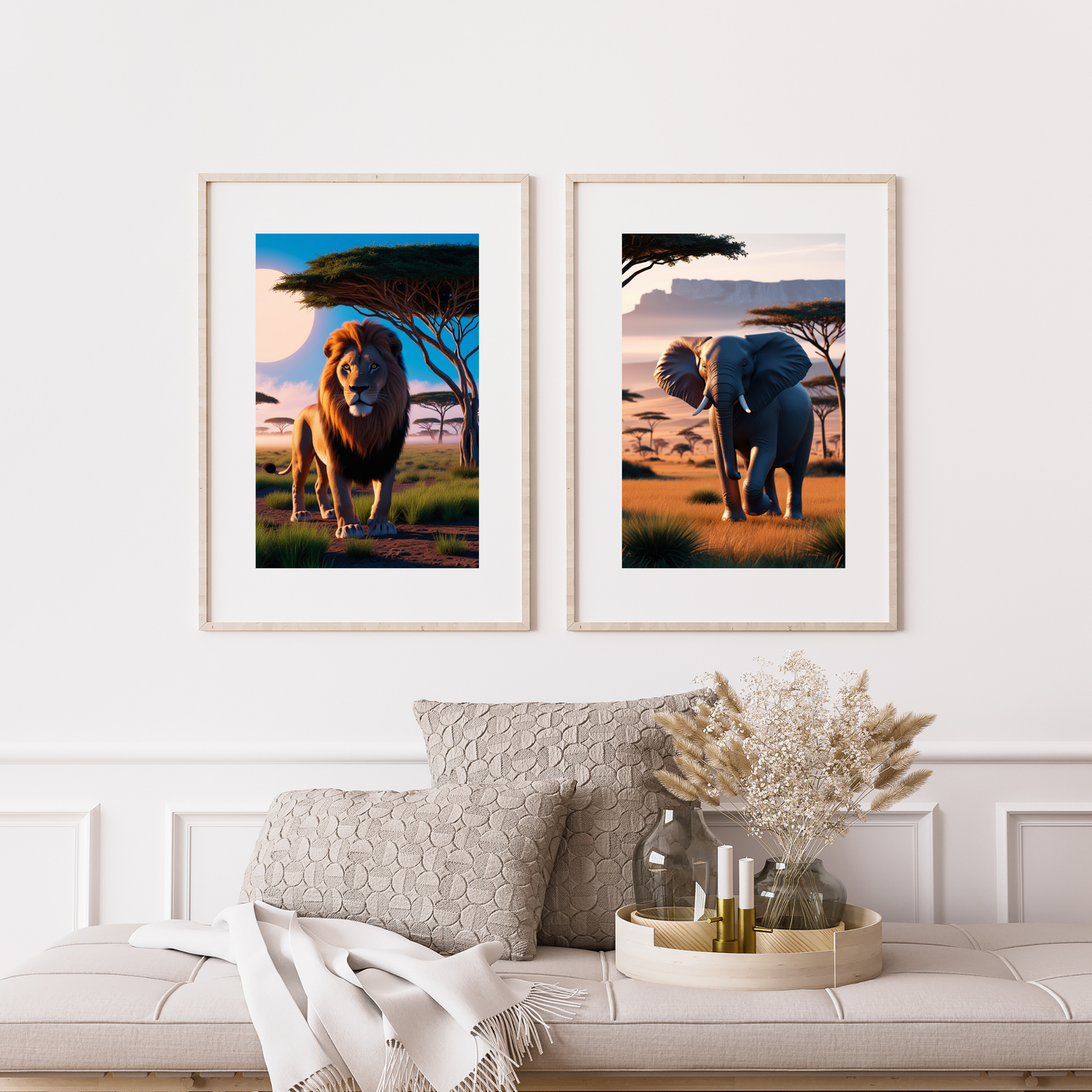 Majestic Lion Big 5 Poster – Powerful Safari Wildlife Art