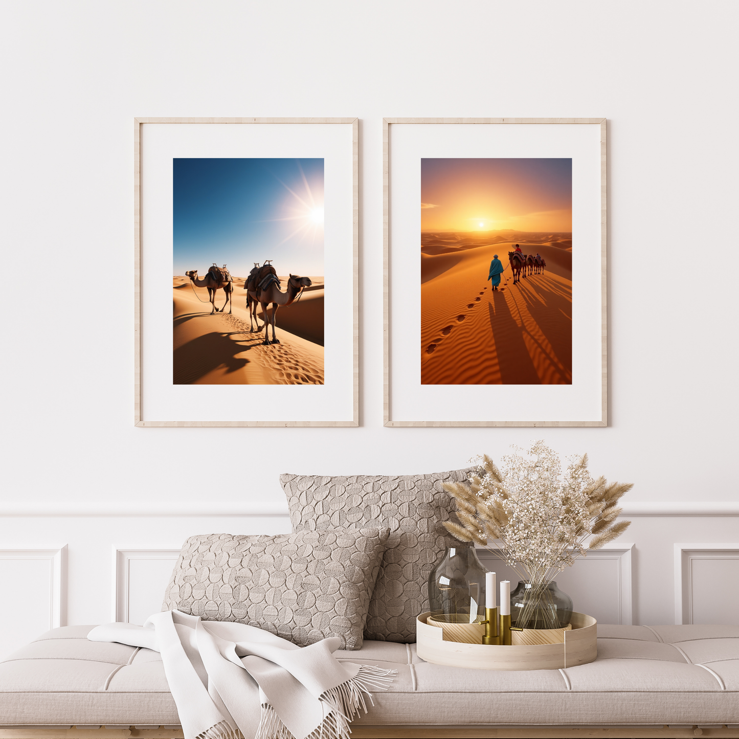 Sahara Camels Caravan Poster – A Journey Through the Sands 🐪🏜️