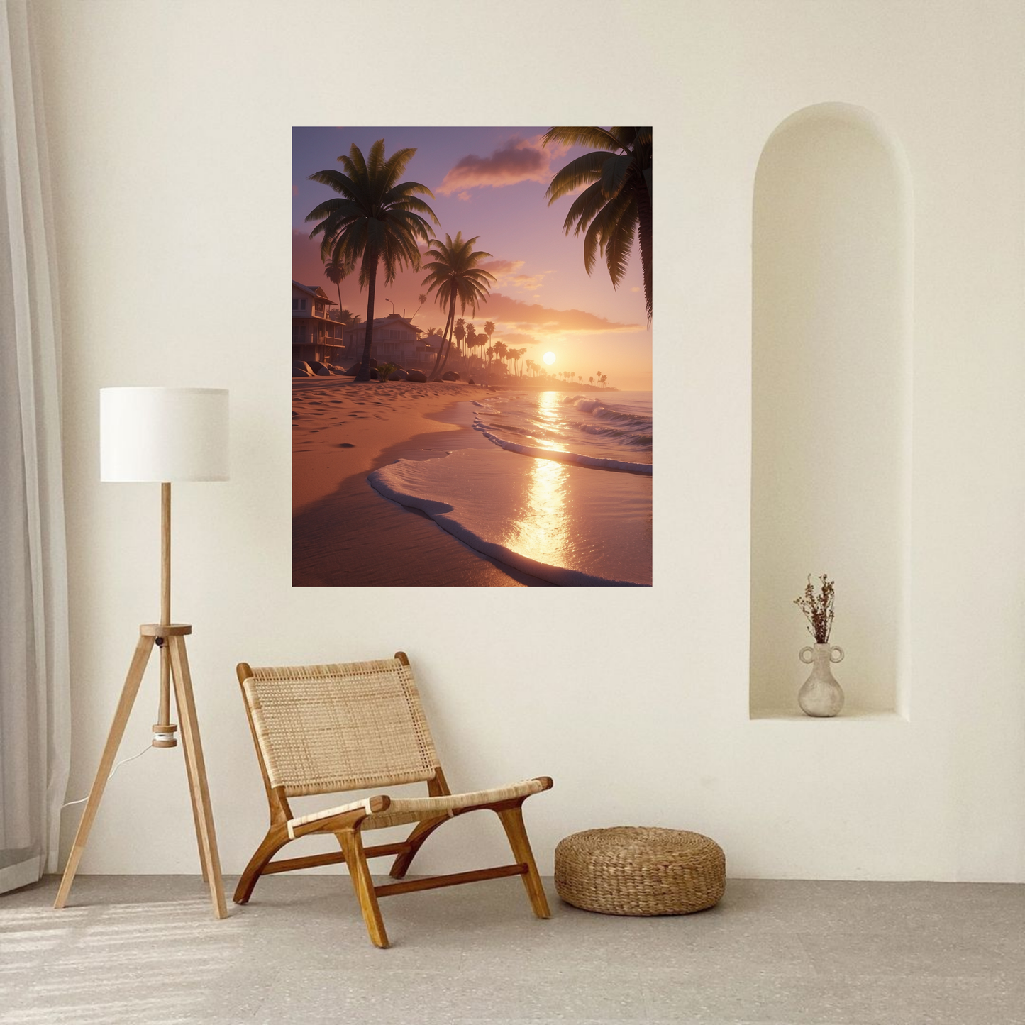 Los Angeles Sunset Poster – Capture the Magic of the Golden Coast 🌅🌴