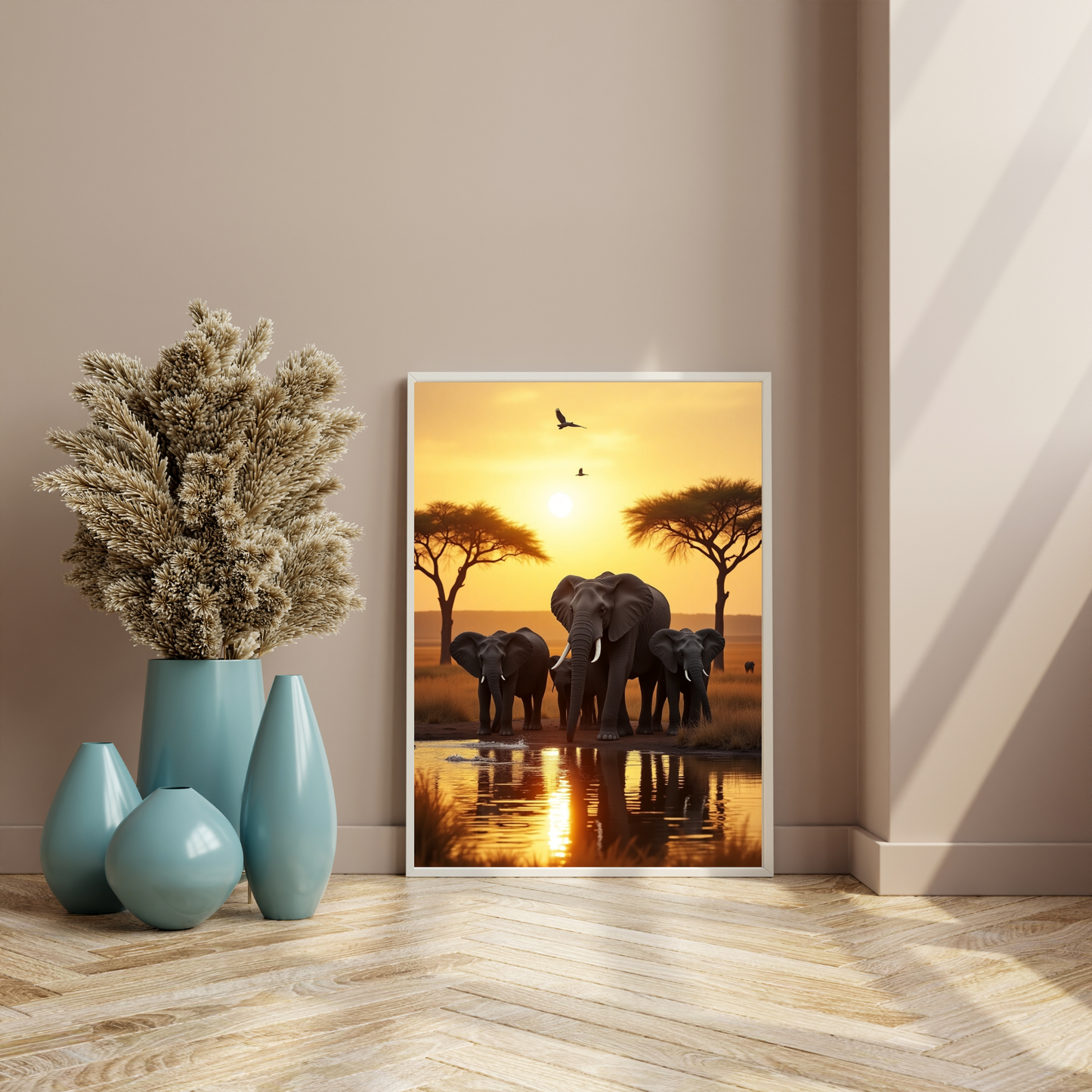 A Majestic Moment in the Heart of Africa – Elephants on the Savannah 🌍🐘