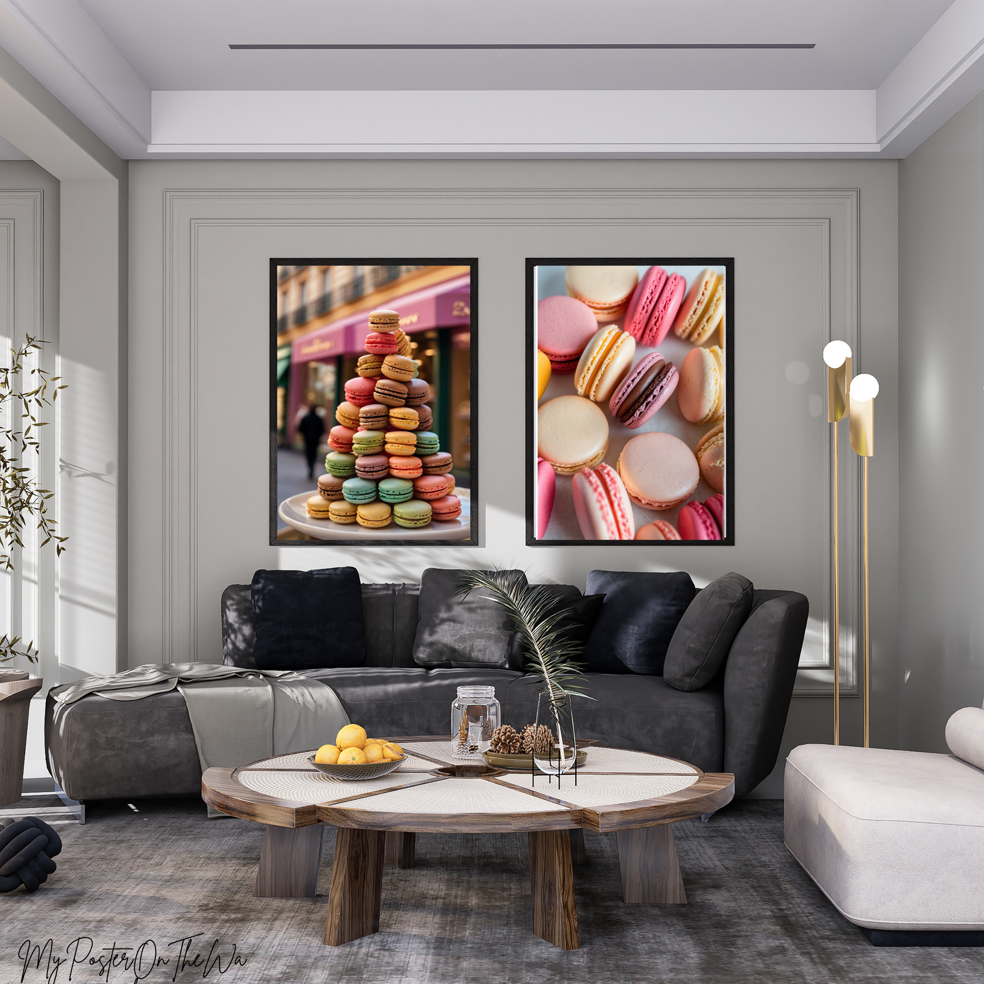 Macaron Tower Poster Print – Elegant & Whimsical Wall Art for Your Home