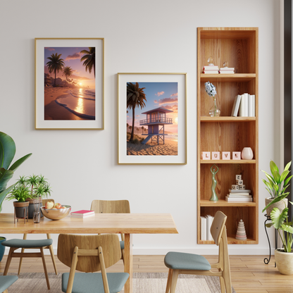 Los Angeles Sunset Poster – Capture the Magic of the Golden Coast 🌅🌴