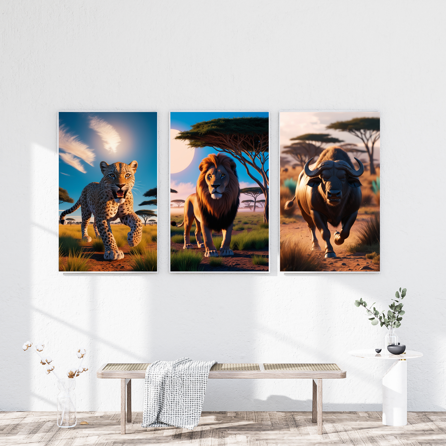 Majestic Lion Big 5 Poster – Powerful Safari Wildlife Art