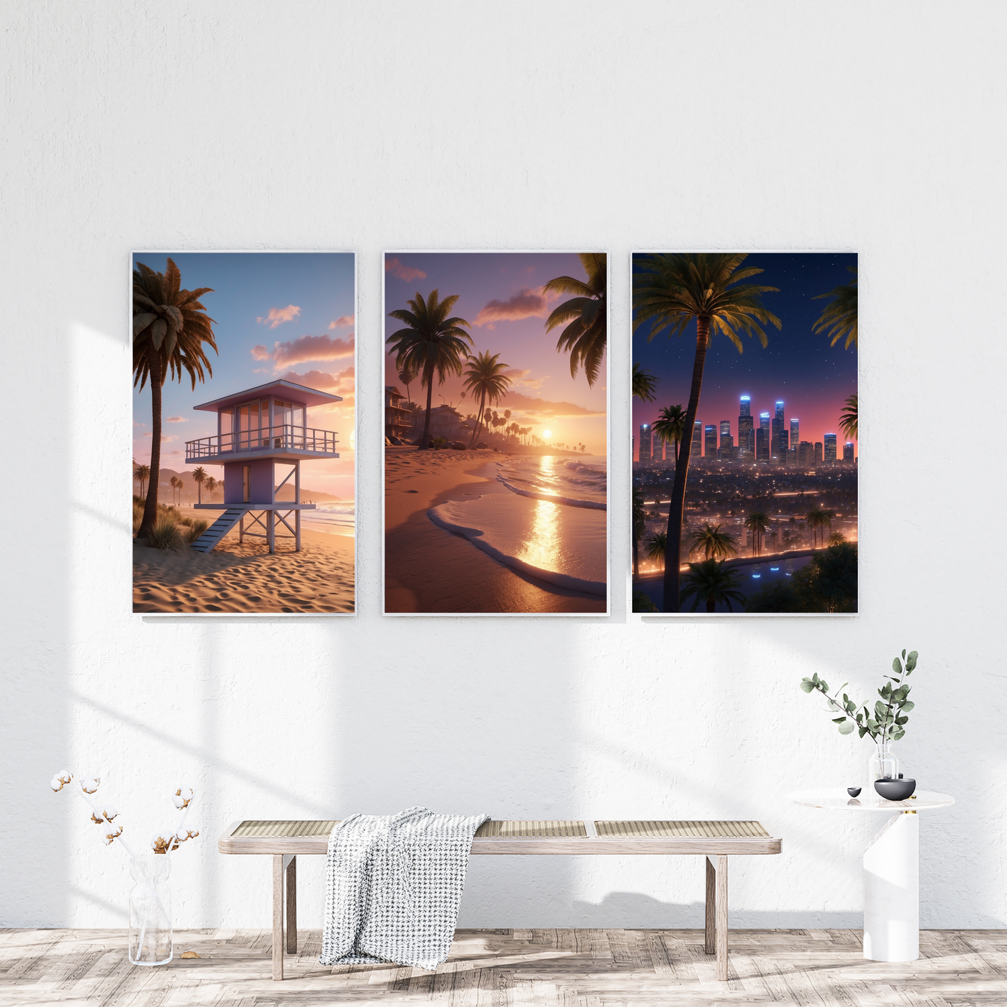 Los Angeles Sunset Poster – Capture the Magic of the Golden Coast 🌅🌴