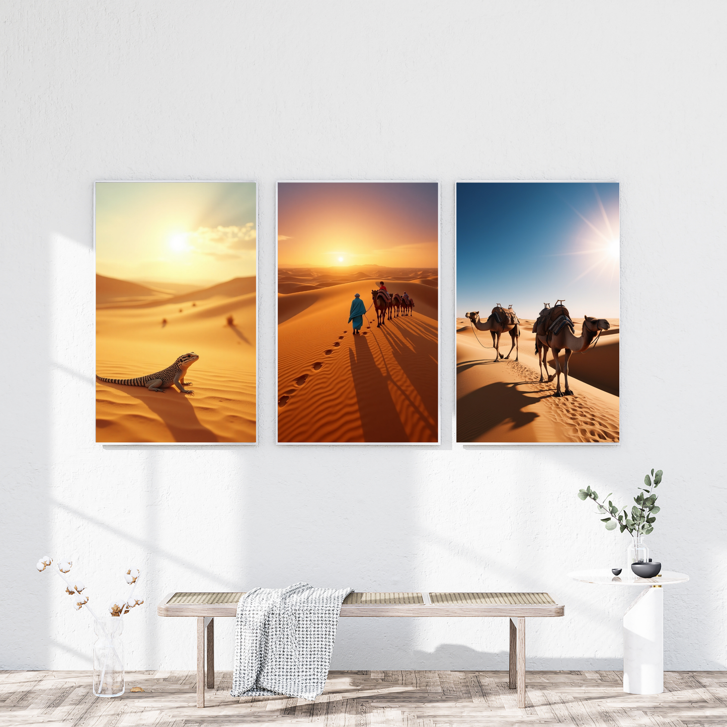 Sahara Camels Caravan Poster – A Journey Through the Sands 🐪🏜️