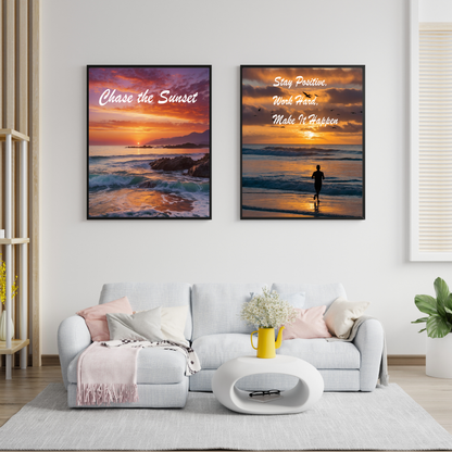 Chase the Sunset Poster – A Reminder to Slow Down &amp; Enjoy the View 🌅