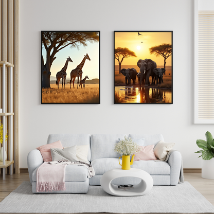 A Majestic Moment in the Heart of Africa – Elephants on the Savannah 🌍🐘