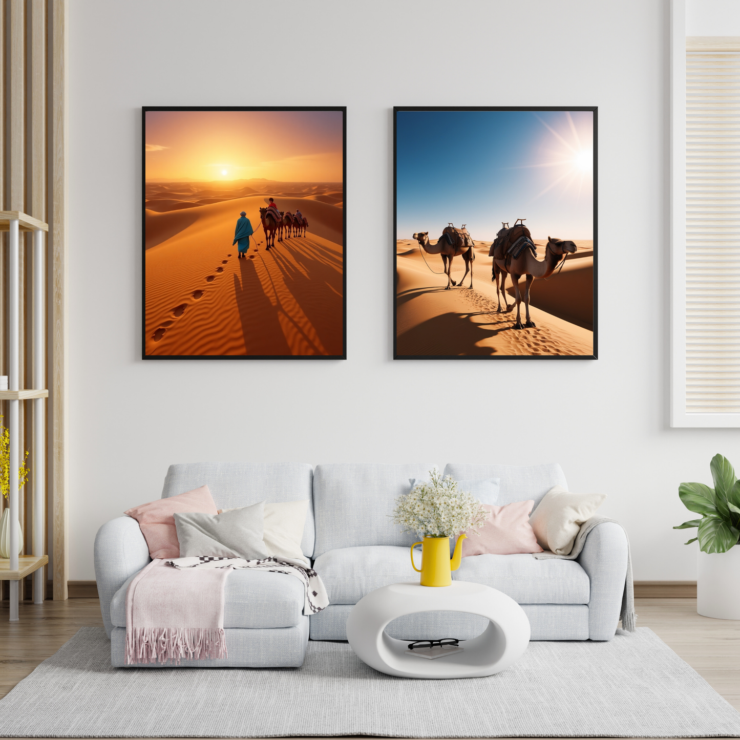 Sahara Camels Caravan Poster – A Journey Through the Sands 🐪🏜️