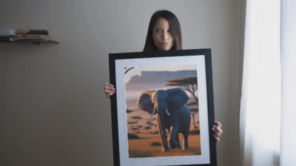 Elephant Savannah Fury Poster – Witness the Majesty of the Wild 🌿🐘